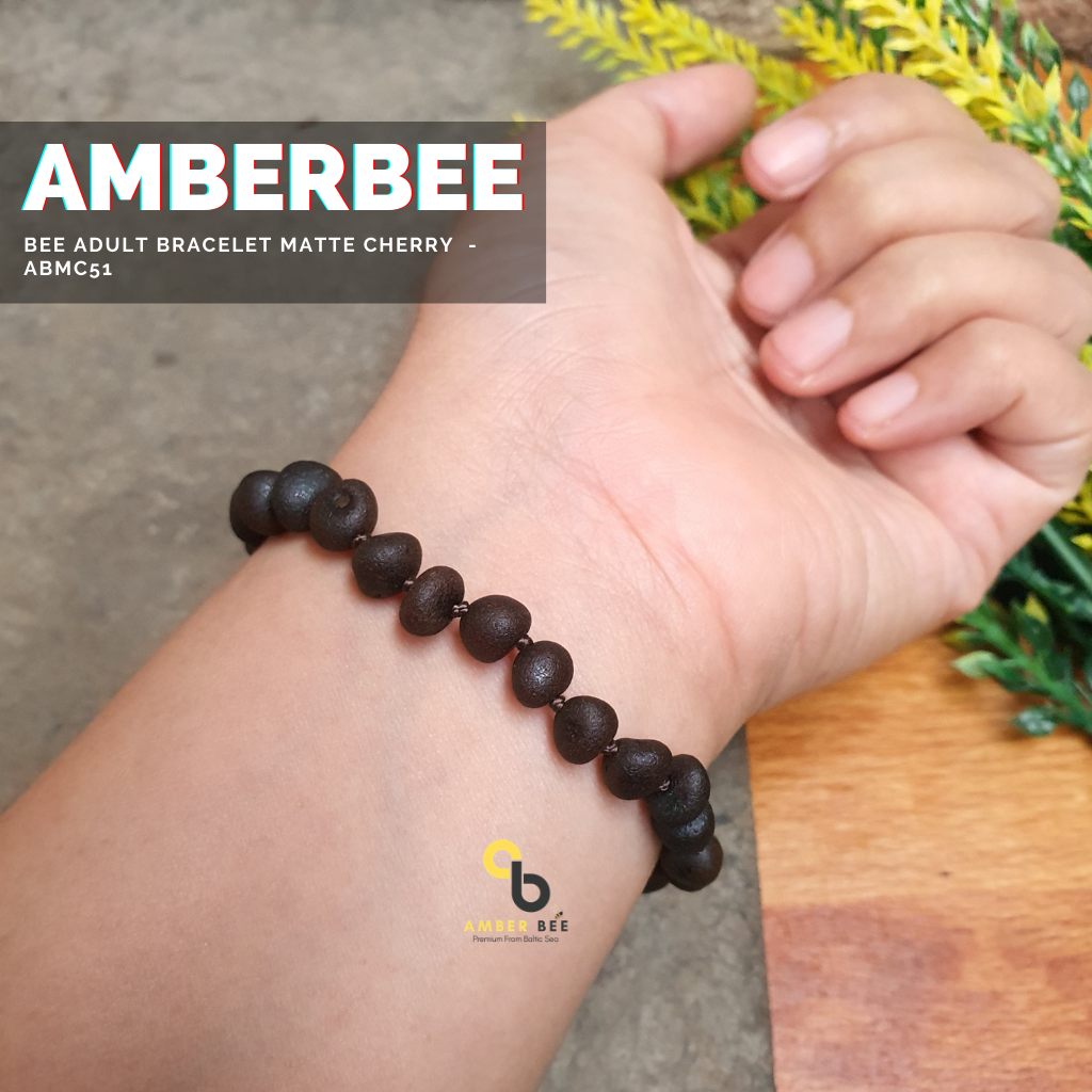 Gelang Amber Dewasa Premium IUlir (Non Strech) By Amber Bee ABMC51