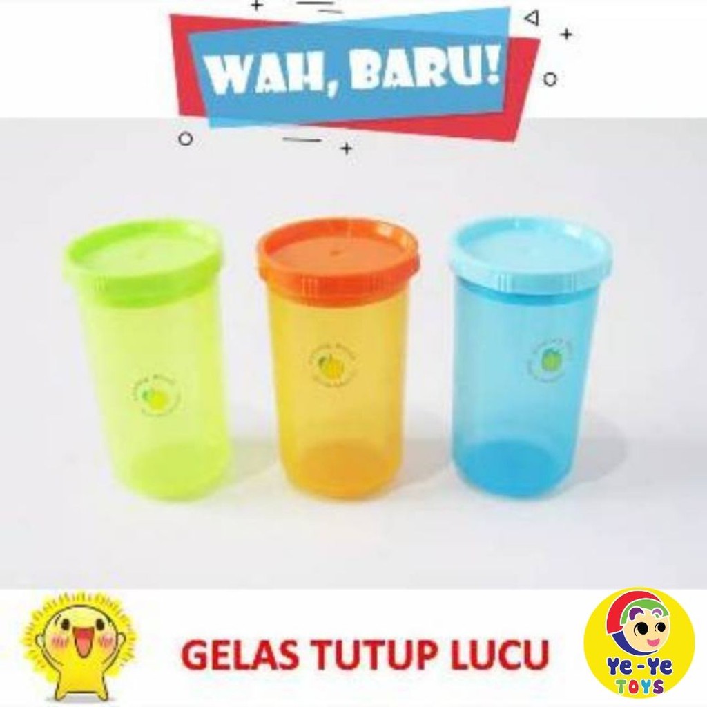 Gelas Tutup PutarPlastik Lemony 2102