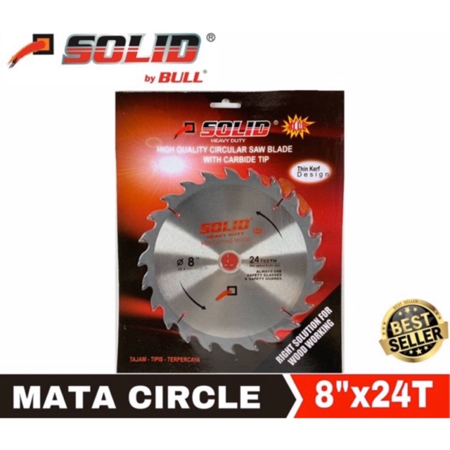 Mata Circle Gergaji 8x 24t Solid