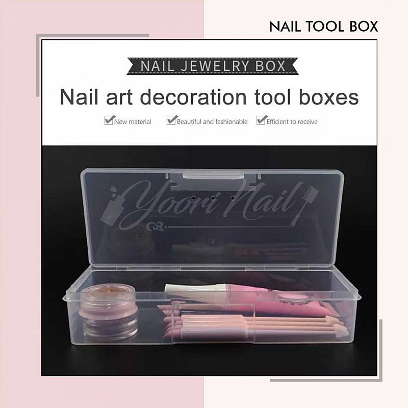 Nail tool box kotak penyimpanan alat nail art nail tools storage kotak steril