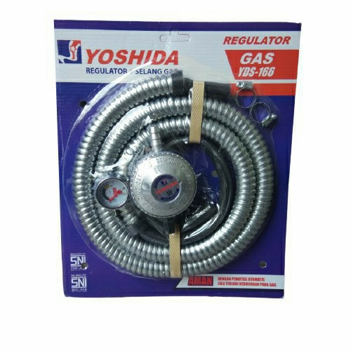 Paket Selang Regulator Gas + Meter Yoshida SNI /Selang Gas Paket 1.8 M