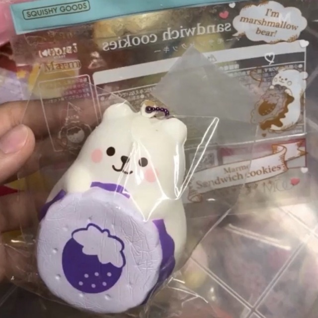 flashsale squishy ibloom marmo cookies purple ungu