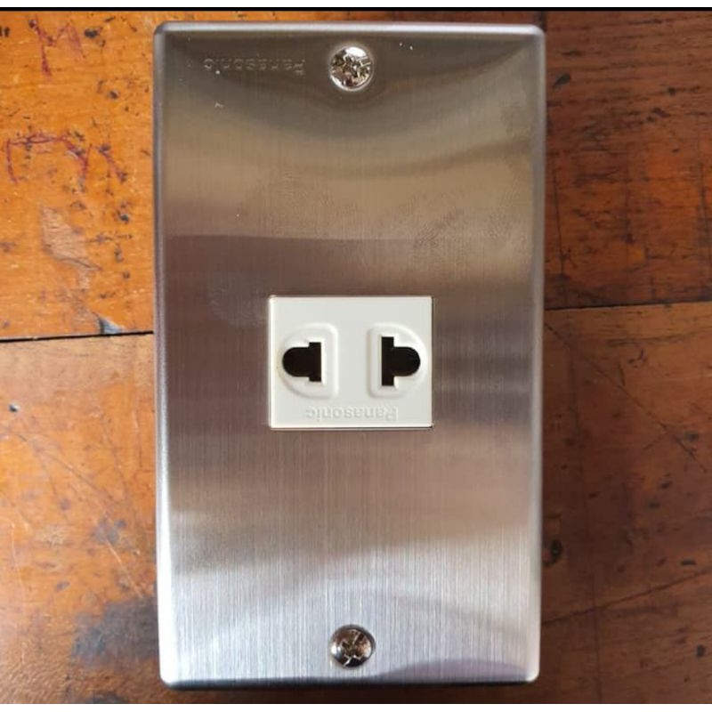 stop kontak stopkontak panasonic stainless besi stainles