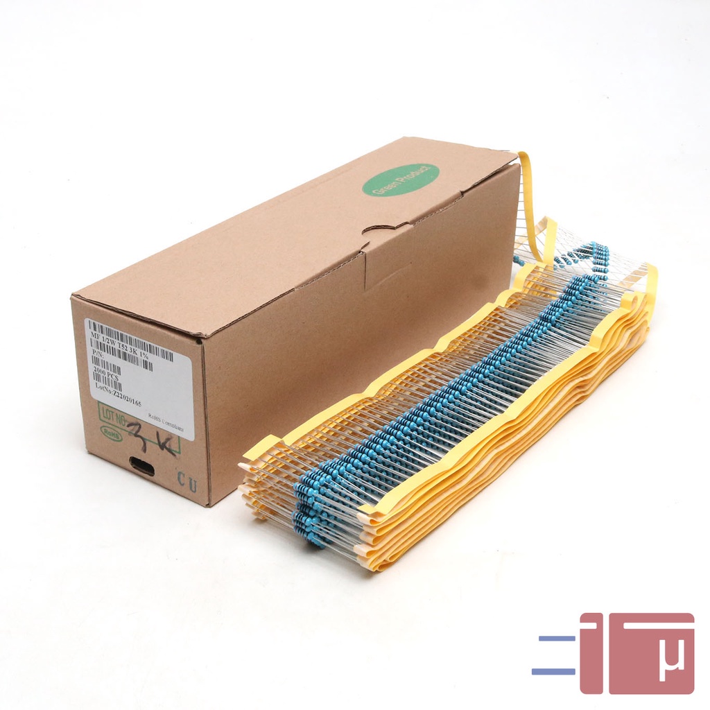 x10 Resistor 3K 1/2W Metal Film 1% Taiwan Kaki Tembaga