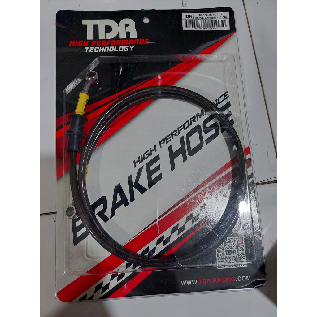 SELANG REM TDR ORIGINAL 100CM /120CM/130CM BLACK CARBON UNIVERSAL KLX CRF / AEROX SELANG CAKRAM DEPAN TDR 120/130 CM