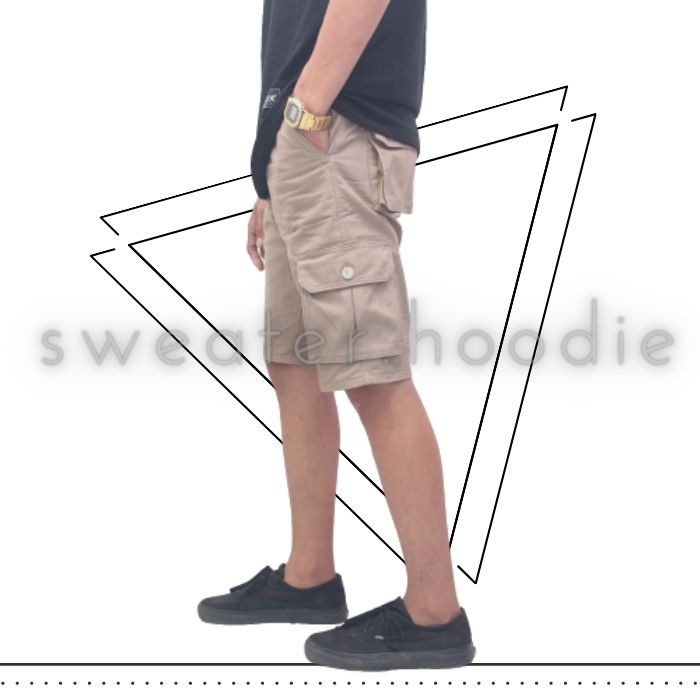 Celana Pendek Kargo Pria Mocca Slim Fit Premium Polos Blackhawk Murah Kasual Kargo Jumbo Original