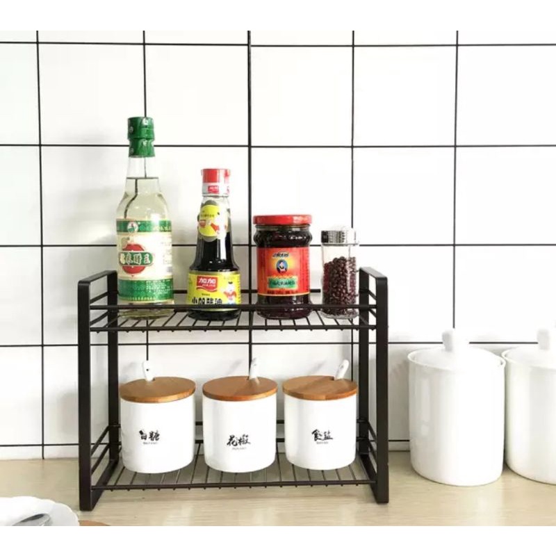 Rak Bumbu Dapur Nordic Style / Tempat Penyimpanan Bumbu Organizer