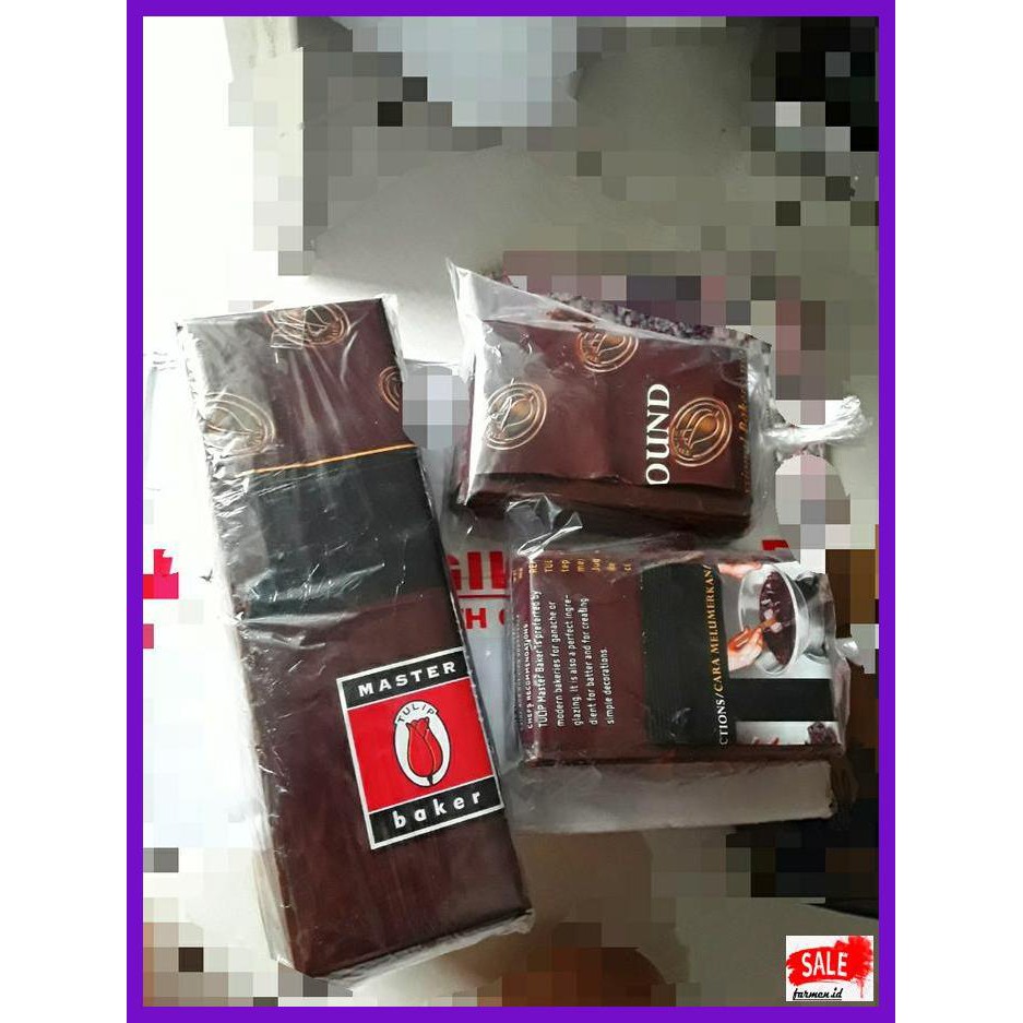 

SAKMACOKLAT- COKELAT COMPOUND DARK, TULIP MASTER BAKER REPACK 500GRAM -MAKANAN-MINUMAN.