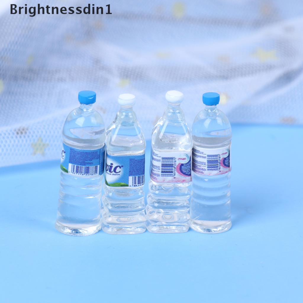 (Brightnessdin1) 10pcs Miniatur Botol Mineral Skala 1: 12 Untuk Rumah Boneka