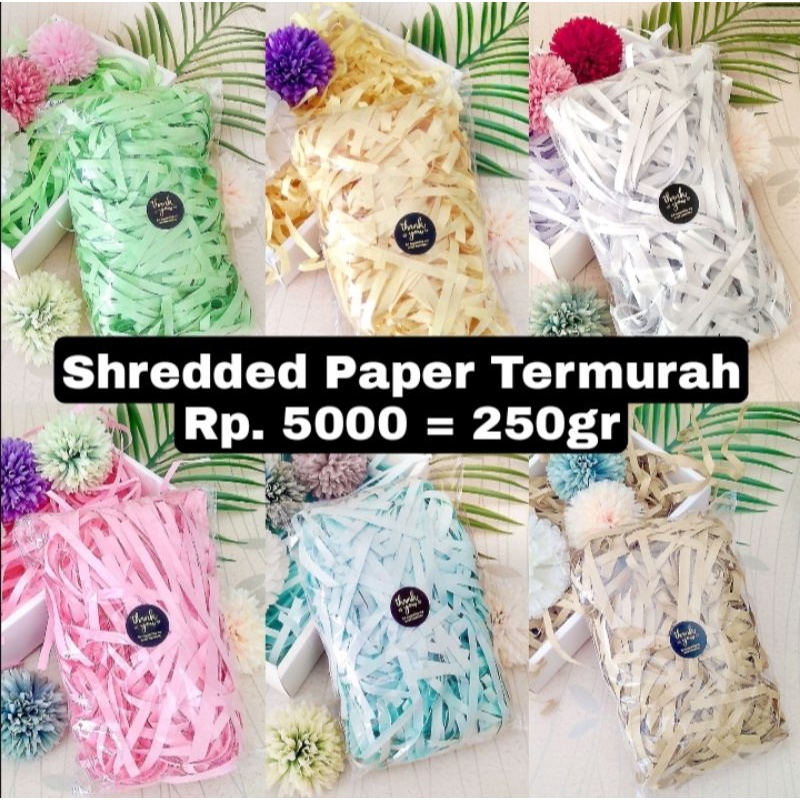 

[Termurah]250gr Shredded Paper Kertas Cacah/Kawul/Serut Isi Packing Gift Box Hampers Parcel Hadiah