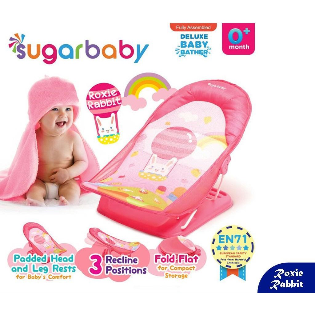 Sugar baby deluxe Baby bather//pliko bather//space baby bather-SUGARBBY Roxie Rabbi
