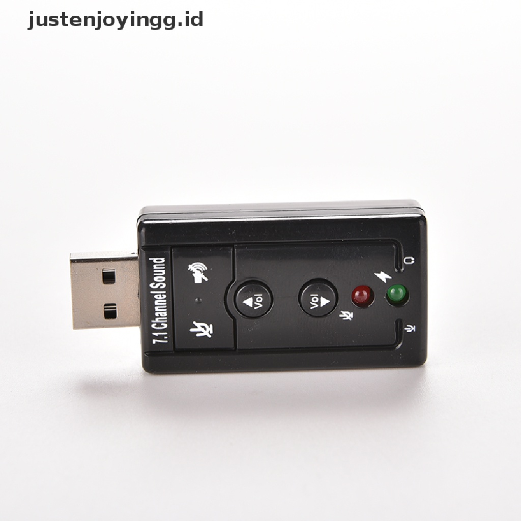 Adapter Sound Card Eksternal 7.1 Channel USB 2.0 3D Virtual 12Mbps