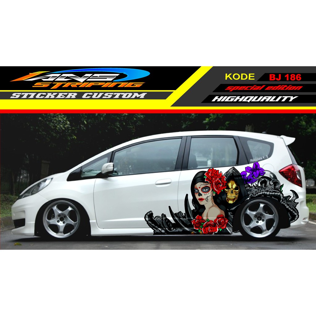 DECAL STICKER HONDA JAZZ / STICKER DECAL MOBIL JAZZ / DECAL STICKER MOBIL HONDA JAZZ , BRIO