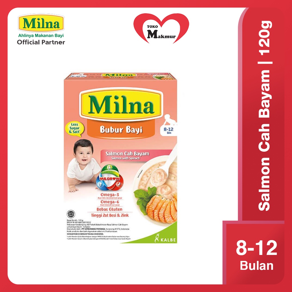 Milna Bubur 8+ 120 Gram / Toko Makmur Online