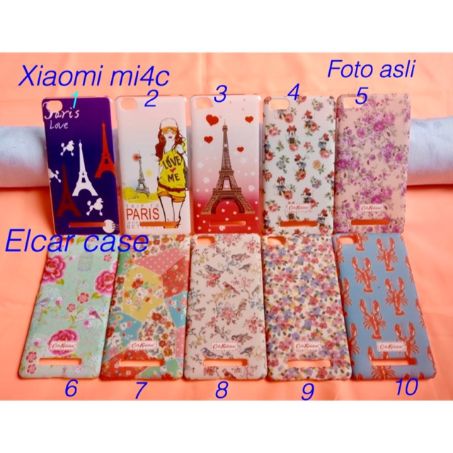 Hardcase hard case bumper keras motif bunga paris xiaomi mi4c mi 4c mi4c