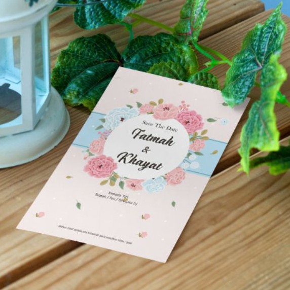 Undangan pernikahan Jakarta B6B kertas TIK 210gr