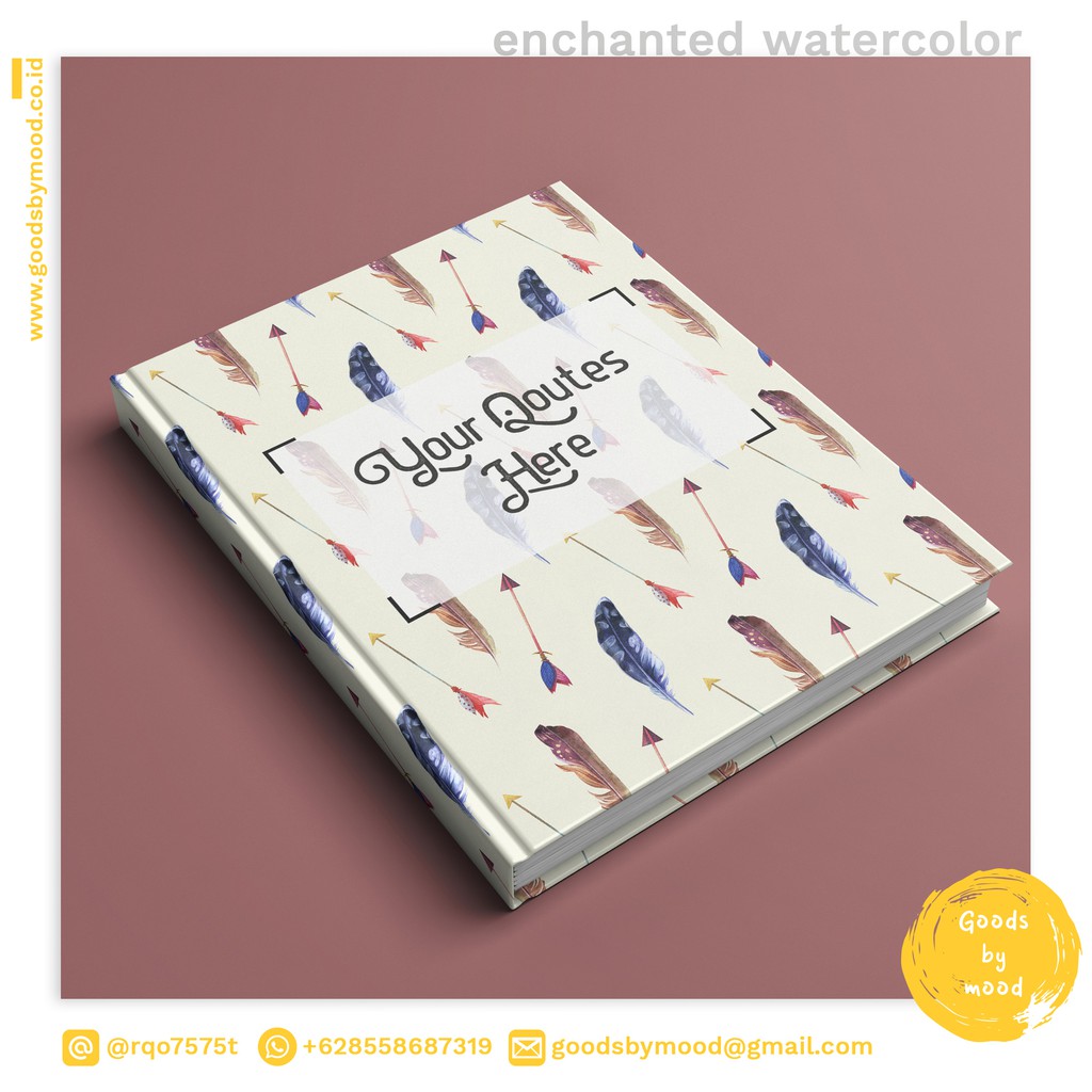 

Notebook custom A5 "Enchanted Watercolor set 2" / bisa Custom / catatan sekolah kuliah / custom buku