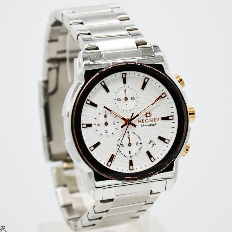 Best Seller  Jam Tangan Pria Hegner Original LA 408 MS Chrono Aktif + Box