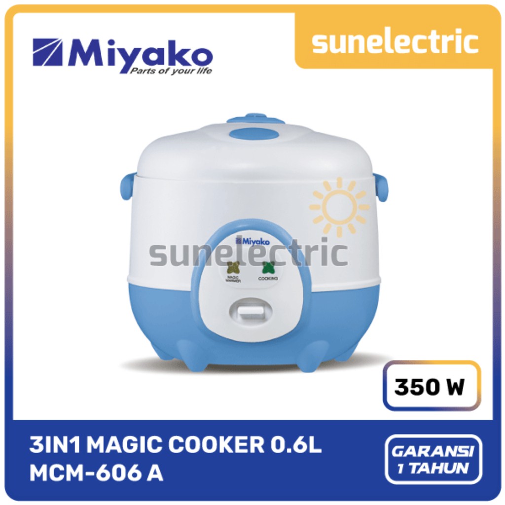 Jual Miyako MCM-606 A Magic Com / Rice Cooker 3in1 MCM 606 A / MCM606 A ...