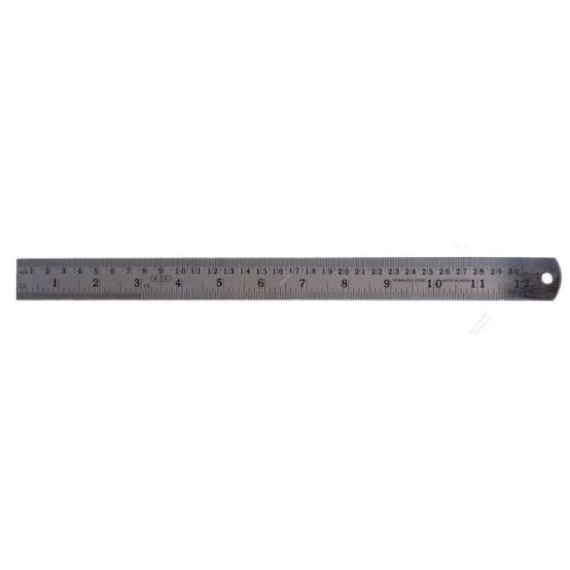 penggaris besi 30cm penggaris ruler stainless steel