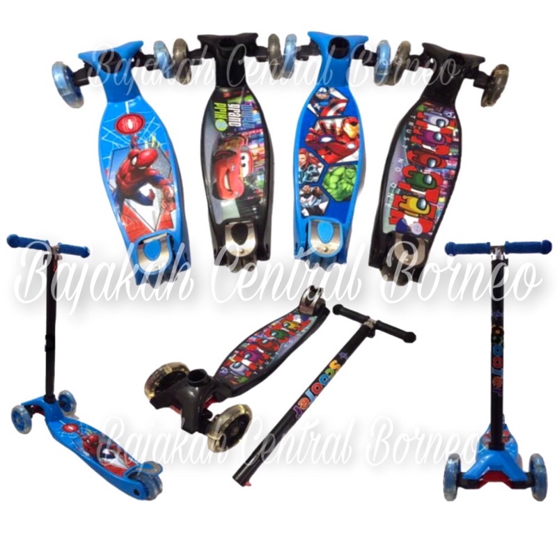 READY SEMUA MOTIF !! 21st KICKBOARD SCOOTER / SKUTER / OTOPED ANAK KEKINIAN 3 RODA +FREE BUBBLE WRAP