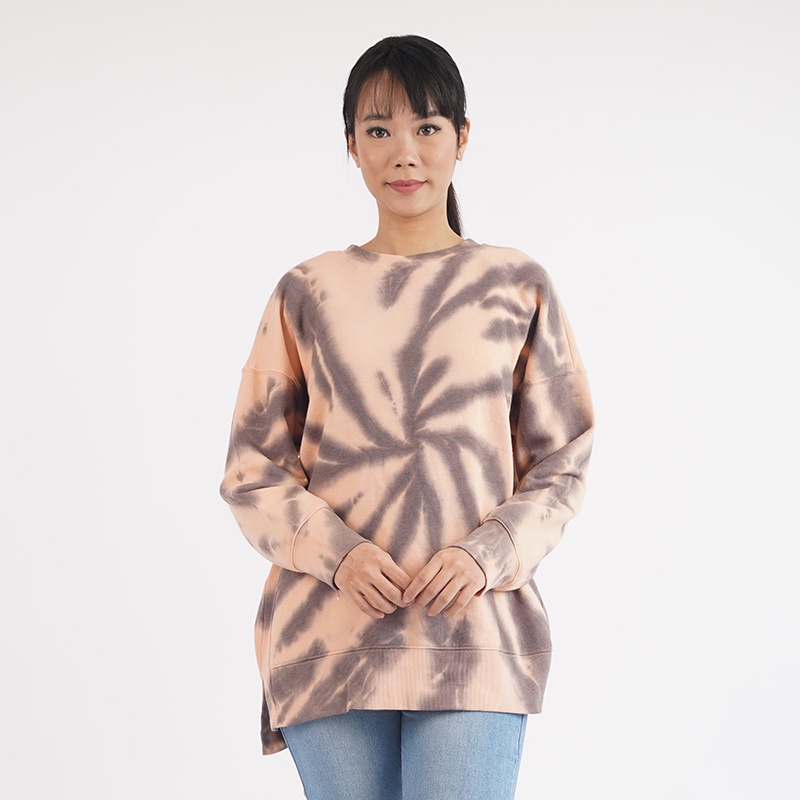 BISA GROSIR SO BY KOHLS WOMEN SWEATSHIRT SOFT TIE DYE LEMBUT **