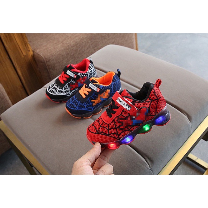 (HZ) Sepatu LED Anak Sneakers Kids Shoes Size 21-36 HZK43