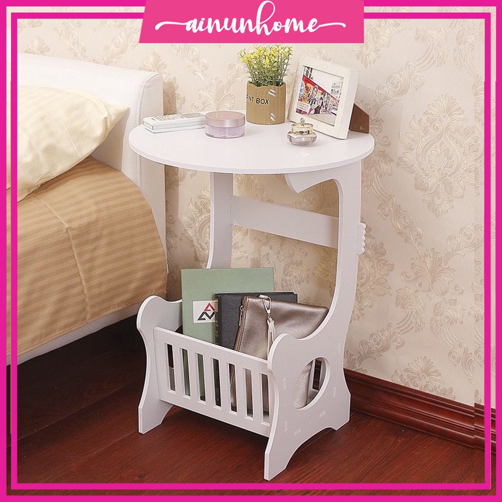 Meja Pojok minimalis murah Meja sudut minimalis kamar kecil Kotak Meja ngopi Bulat