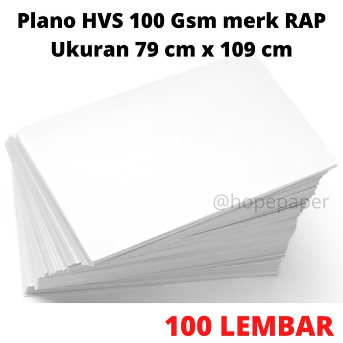 

Kertas HVS Plano 100 Gsm Ukuran 79 cm x 109 cm merk RAP (isi 100 lbr) - Tidak di Potong Terlaris