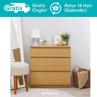 Dekoruma Sano Lemari Laci Susun 6 Laci Baju Lemari Kayu Minimalis Olahan Chest Of Drawer Cabinet Shopee Indonesia