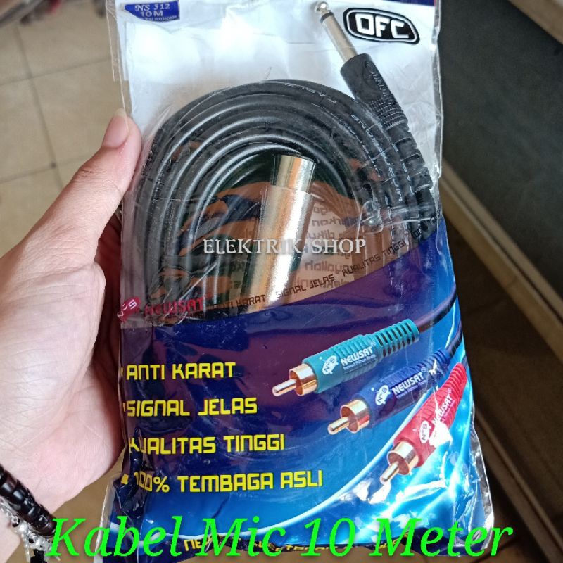 KABEL MIC 10 METER / KABEL MIKROFON KUALITAS BAGUS JACK CANON XLR FEMALE KE AKAI MONO