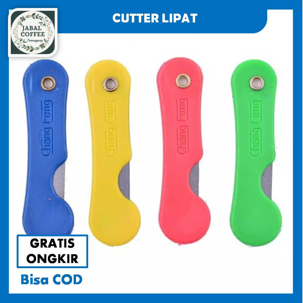 Cutter Lipat / Pisau Lipat Mini / Pisau Cutter Kecil Lipat / Pisau Silet Lipat Murah / Pemes Lipat