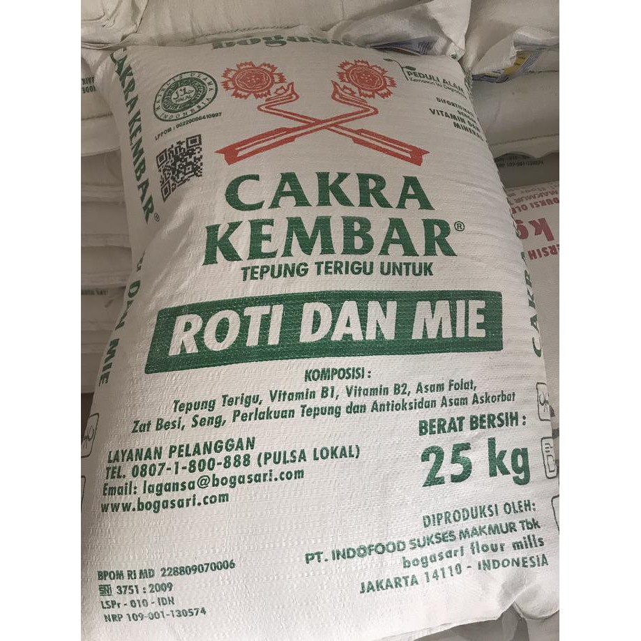 

Tepung Terigu Cakra Kembar 25 Kg