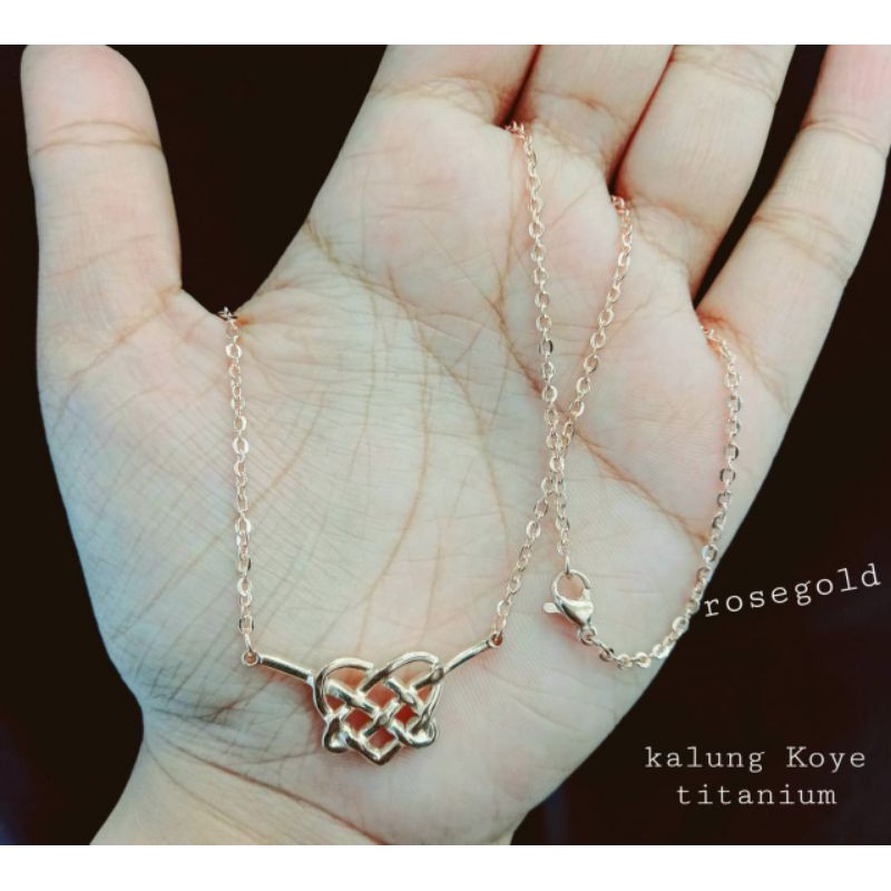 KALUNG TITANIUM VIRAL MOTIF IKATAN CINTA 50 CM CANTIK DAN MEWAH