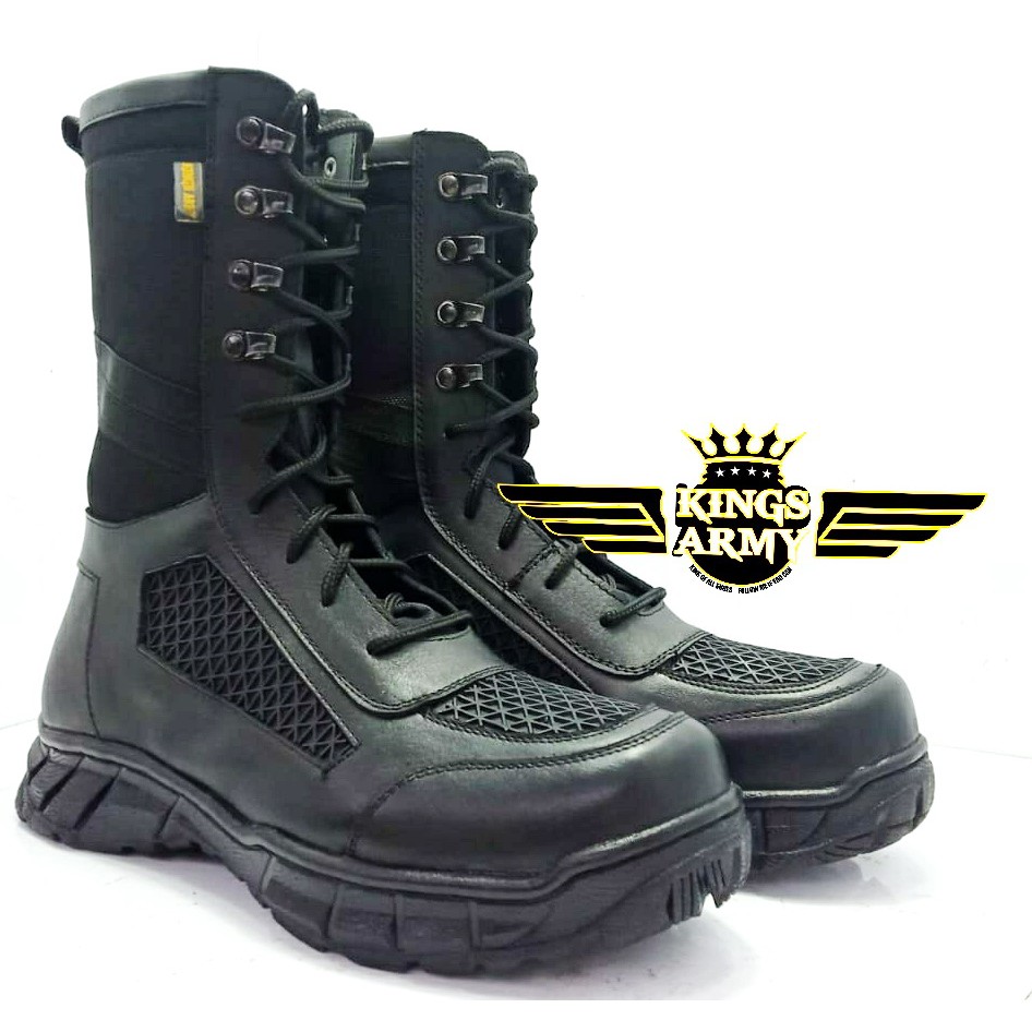 Sepatu PDL BOA Bukan TAli Putar Kulit Asli Sapi Merk Kings Army Type KA-021