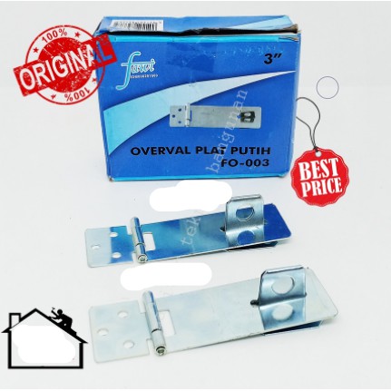 OVERVAL PLAT FAWI-ENGSEL GEMBOK-KUNCI GEMBOK-GRENDEL  4" INCH