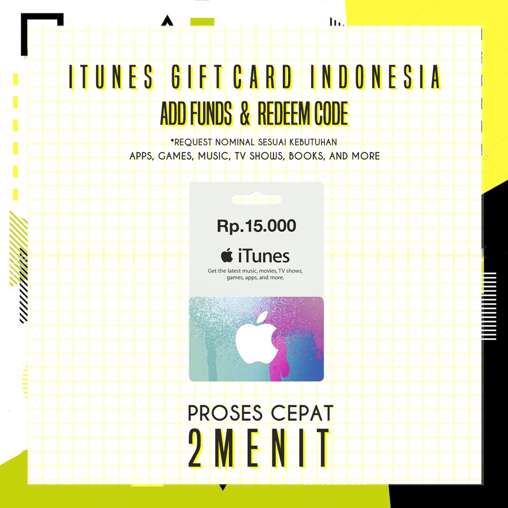 Jual Itunes Gift Card Indonesia (IGC) 15K 150K Shopee Indonesia