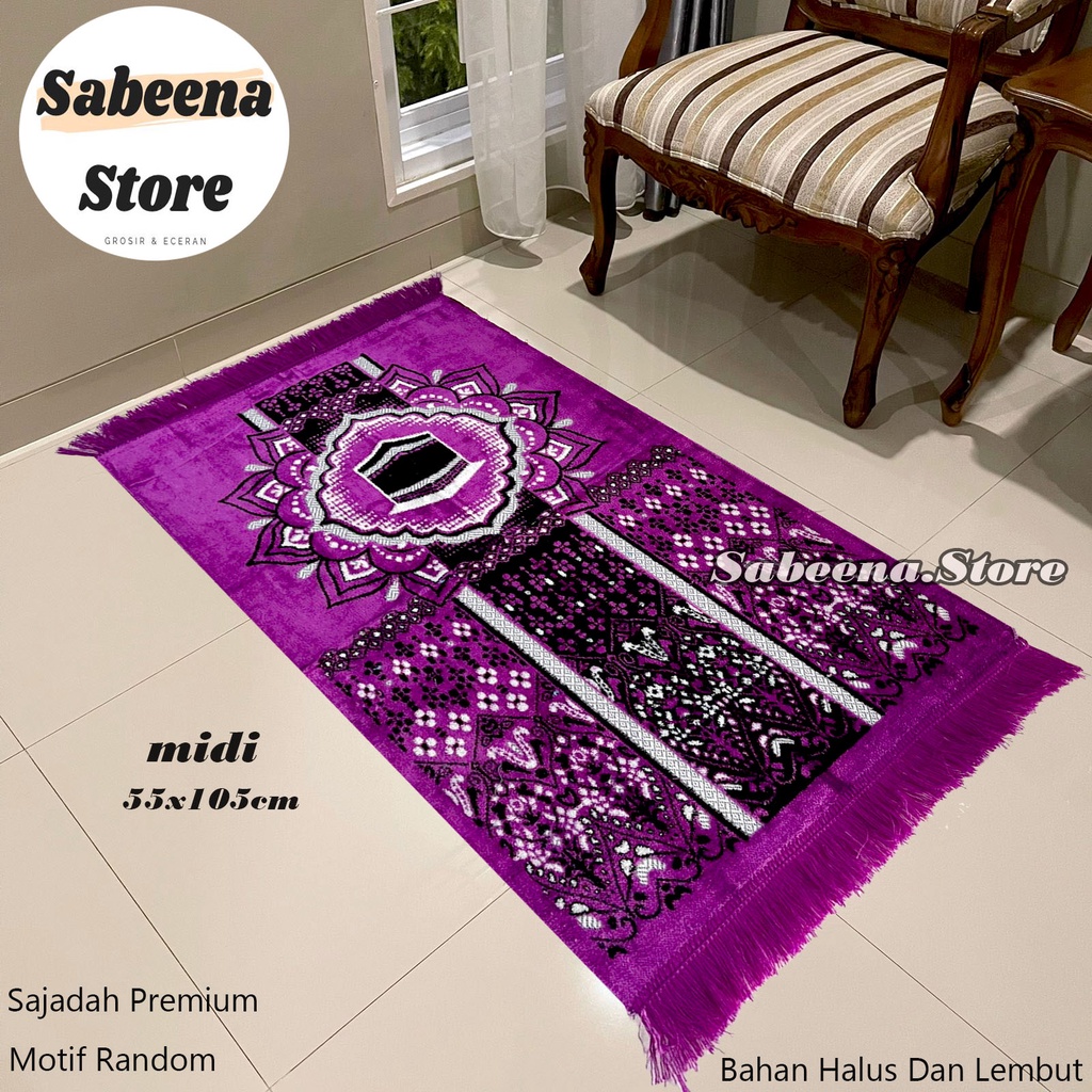 Sabeena Store - Sajadah Dewasa Tebal Ukuran 55 cm x 110cm Sejadah Solat Dewasa Perlengkapan Shalat Sajadah Turki Sajadah Impor