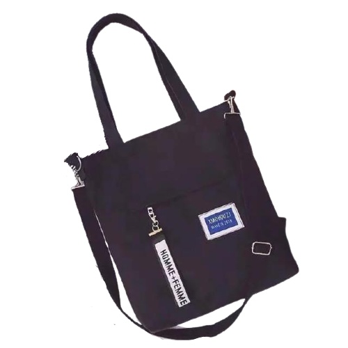 Tote Bag Wanita Resleting - Tote Bag Kanvas Tebal Resleting - Tas Tote Bag Kanvas Resleting ALX