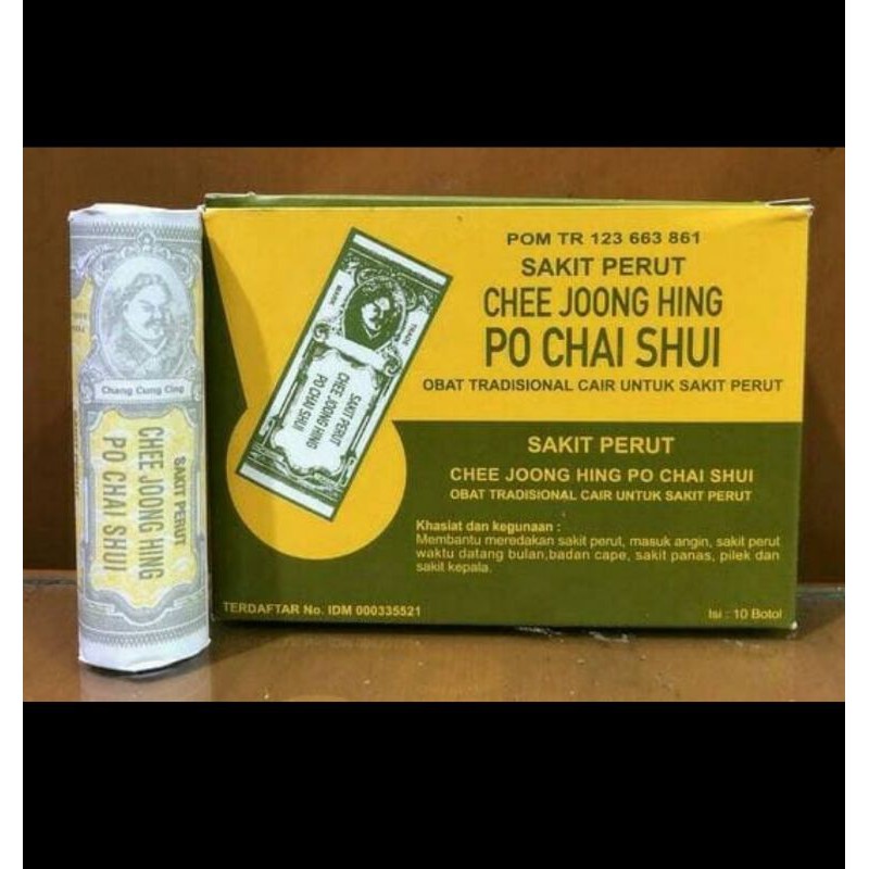 original 100% po chai shui sakit perut masuk angin mual mencret kepala meriang demam obat cina