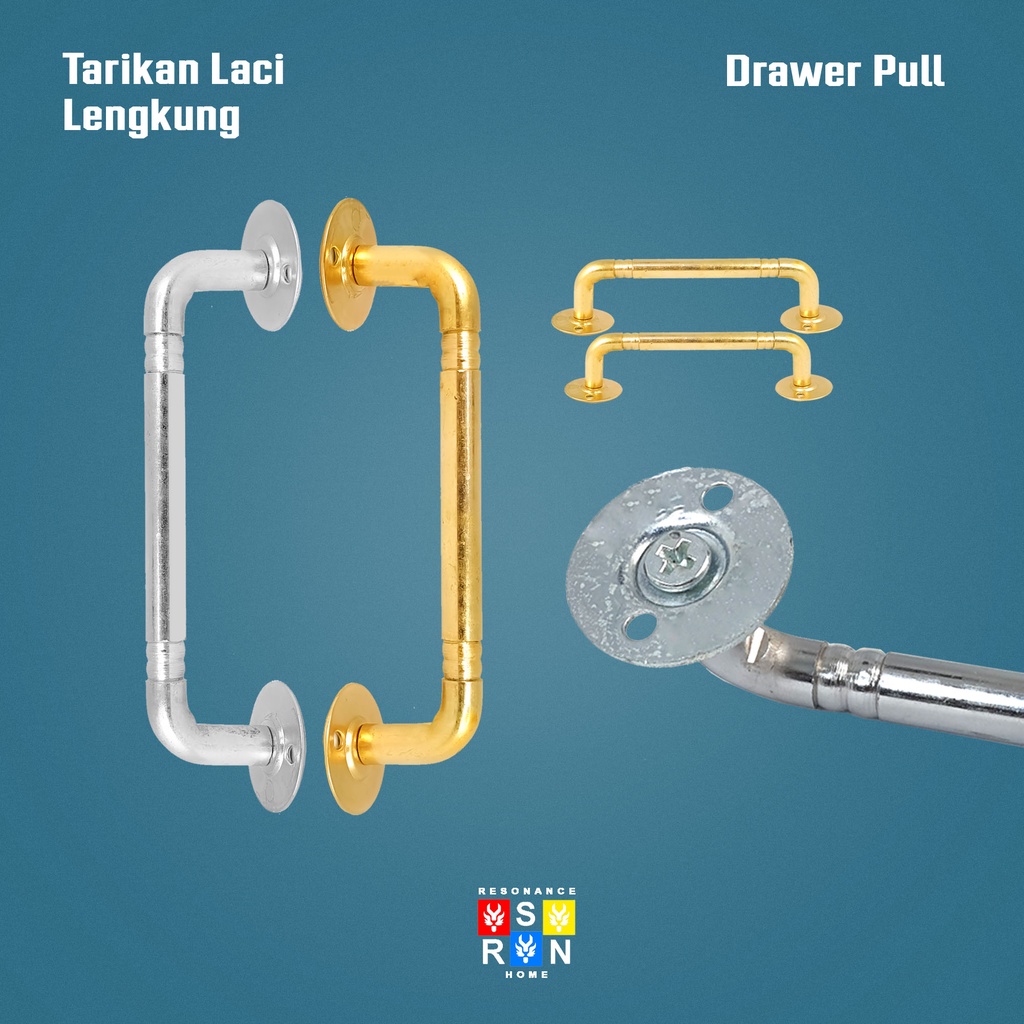 Tarikan Laci Lemari Jendela Model Gawang Bulat / Handle Gagang Pintu Drawer Pull Door Knob Resonance Home