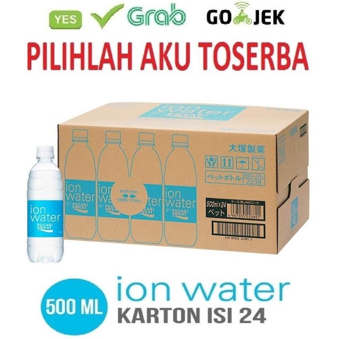 

BAYAR DITEMPAT POCARI SWEAT ION WATER PET 500 ml - (1 KARTON ISI 24 BOTOL)/MINUMAN COLLAGEN/MINUMAN YOYIC/MINUMAN DIET/MINUMAN PEMUTIH BADAN/MINUMAN KOREA/MINUMAN KEMASAN/MINUMAN KALENG/MINUMAN KOTAK/MINUMAN SEHAT HERBAL/MINUMAN SEHAT UNTUK TUBUH/MINUMAN