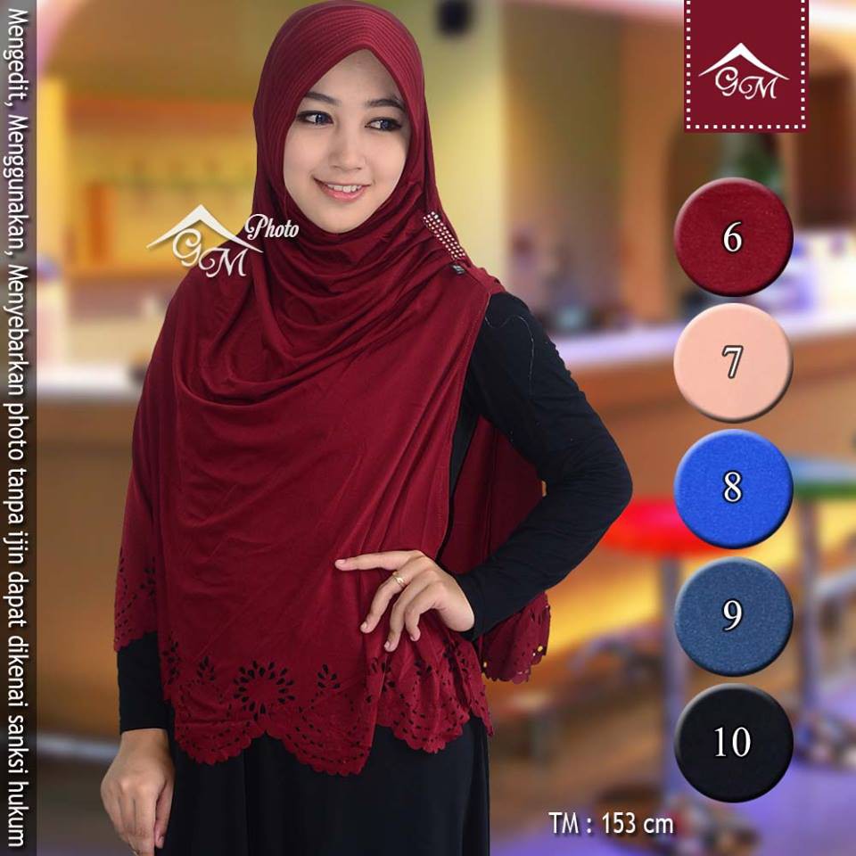 JILBAB HIJAB LANGSUNG INSTAN BERGO ENA CUTTING PRESS PERMATA JERSEY