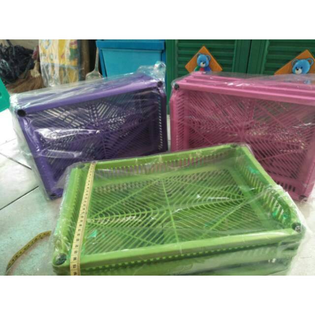 Rak Piring Plastik Besar/ Rak Serbaguna / Rak Bumbu Susun 3