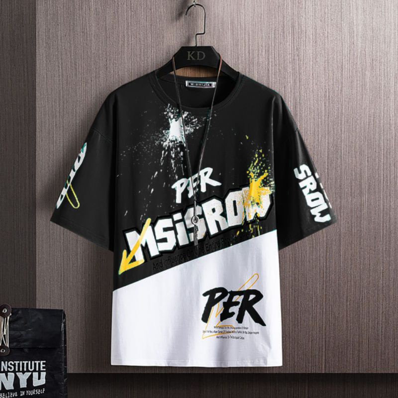 BAJU KAOS PRIA COWOK LENGAN PENDEK ATASAN TSHIRT KOMBINASI MISION PREMIUM