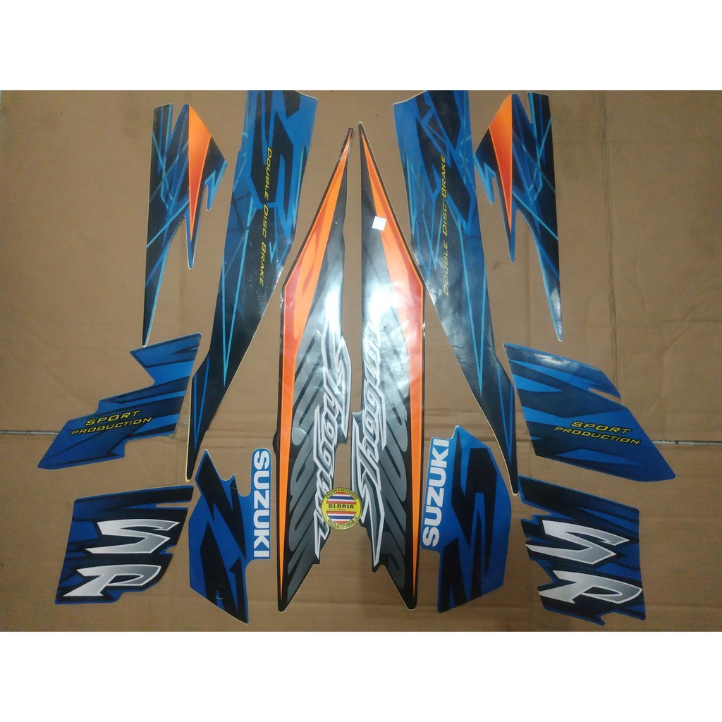 Striping List Body Shogun 125 SP Tahun 2007 - Hitam Biru