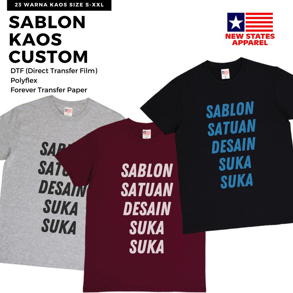 Download Sablon Kaos Custom Nsa Soft Tee Shopee Indonesia