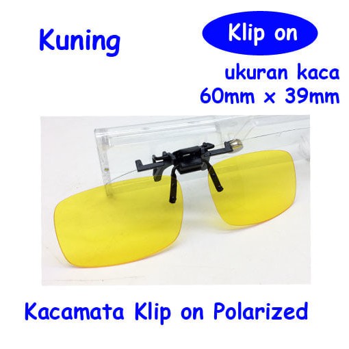 Klip On Kacamata Gaya 60mm X 39mm