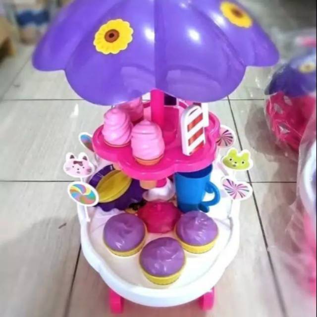 Mainan Anak gerobak Es Krim Dorong Besar