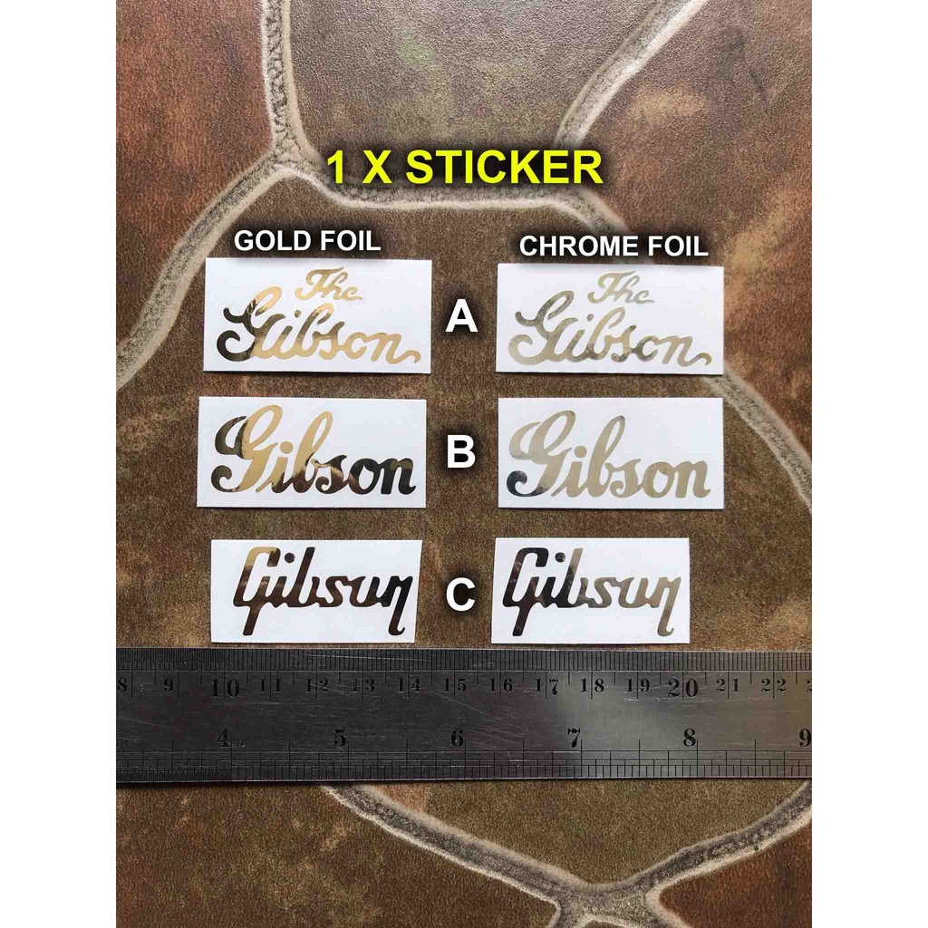 Sticker Logo Headstock Gibson Lp Gitar Les Paul Sg Es Head stock Elektrik Decal Akustik Folk Klasik 